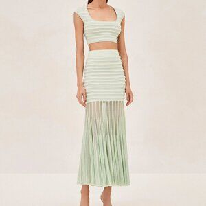 Alexis Mint Midi Set - Franki Skirt & Emile Top - Size Small - NWT